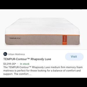 King sized Tempur Mattress